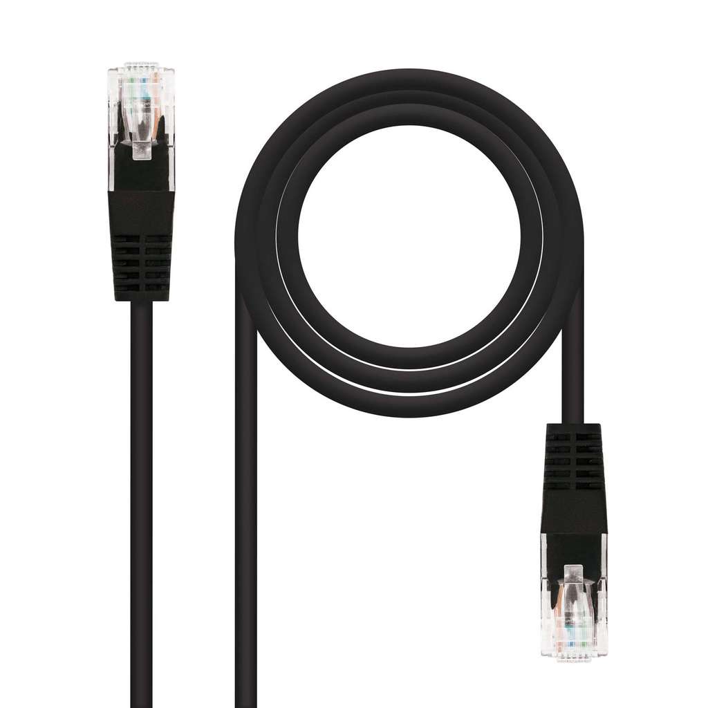 Cable de red Cat 6 UTP 1 metro negro por solo 0,65€ (80% de descuento)