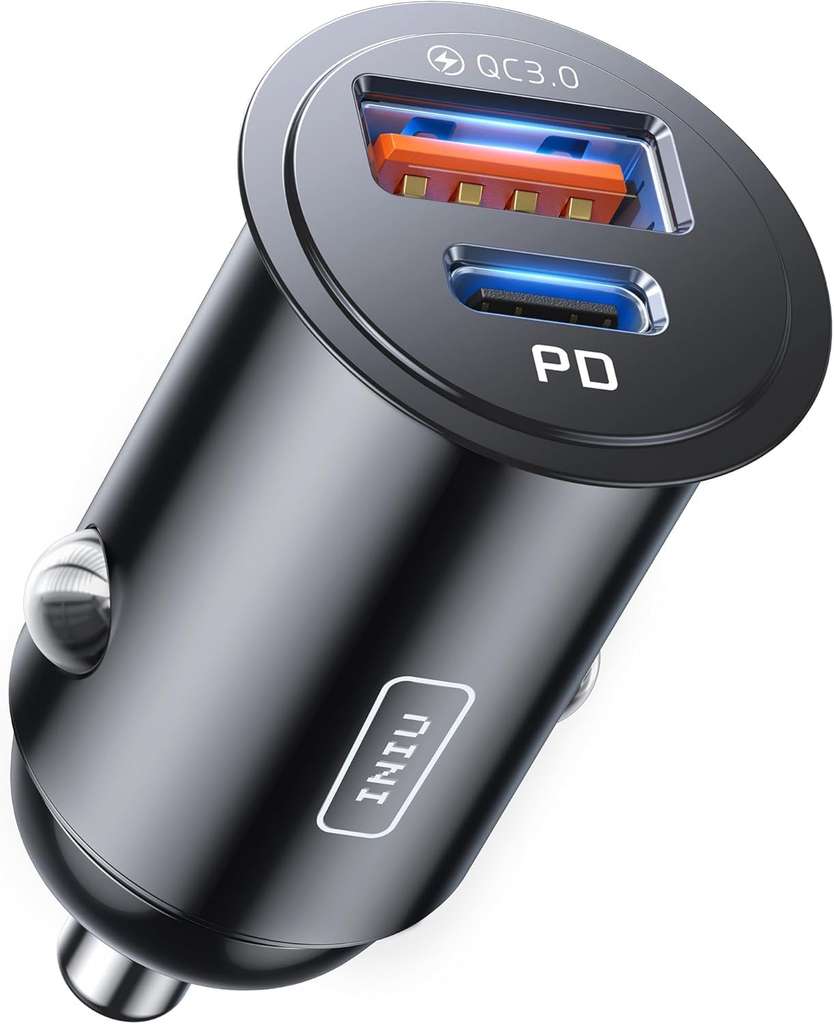 Cargador de coche INIU 60W por 3,56€ en Amazon, con un 64% de descuento
