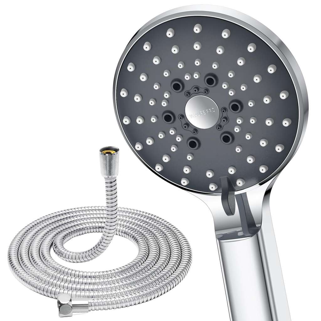 Alcachofa de ducha con manguera 1,6 m por 8,50€ en Amazon, con un 40% de descuento