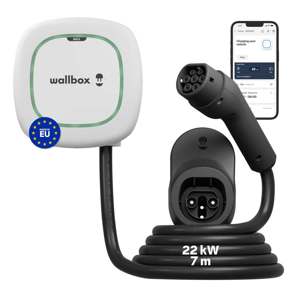 Wallbox Pulsar Max 22 kW por 466,99€ en Amazon, un 51% menos